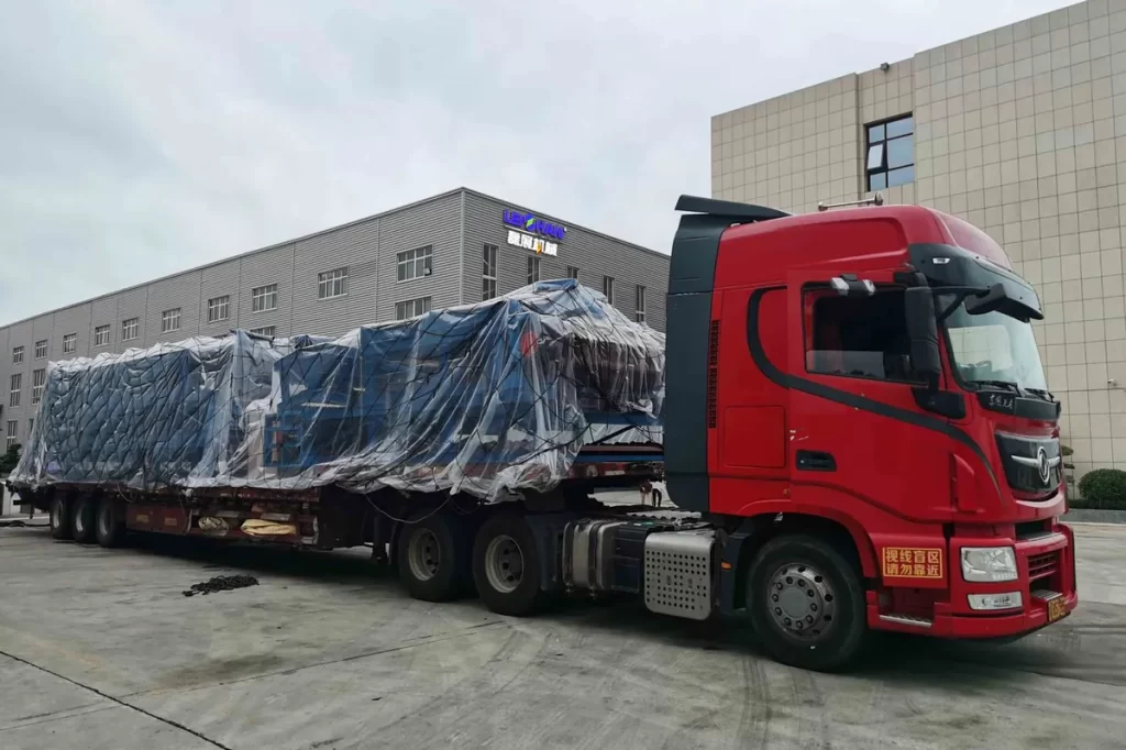 Truck and trailer with covered tarpaulin load, truck tarpaulin branding in Gauteng